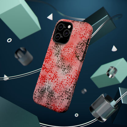 MagSafe "red cheetah" airbrush iPhone case