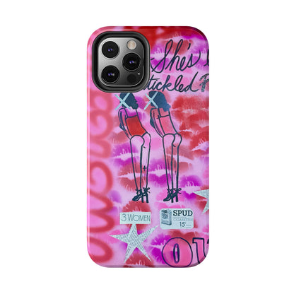 "tickled pink" airbrush iPhone case