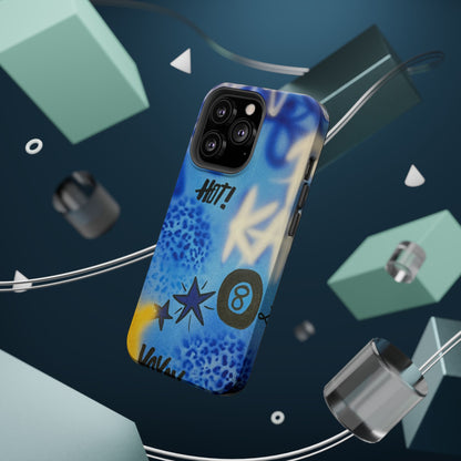 MagSafe "brilliant blues" airbrush iPhone case