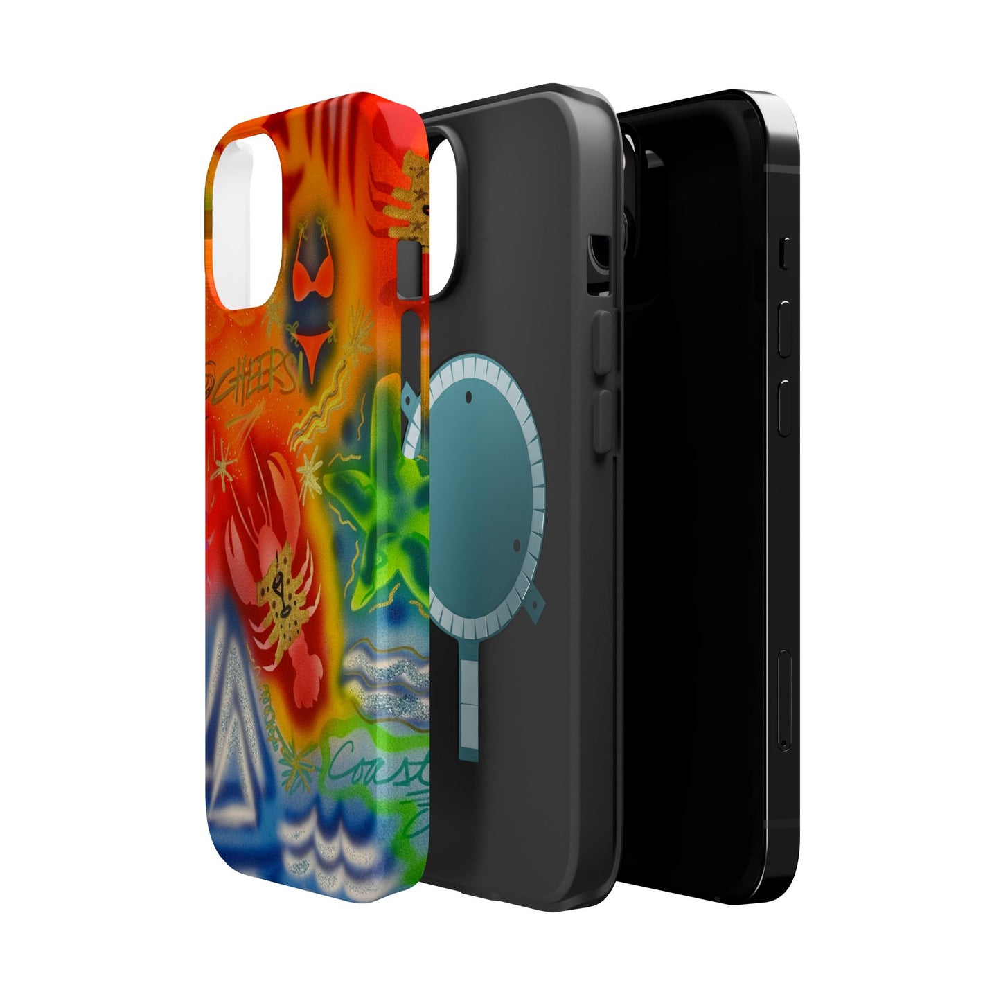 MagSafe "tipsy lobster" airbrush iPhone case