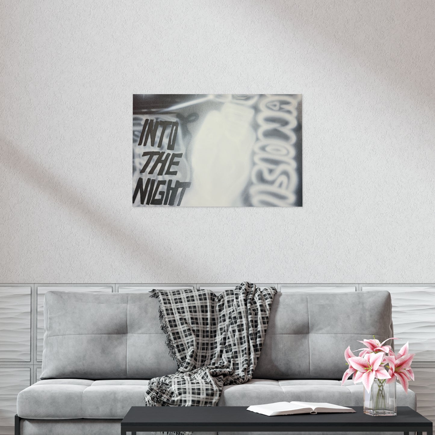 "into the night" horizontal print