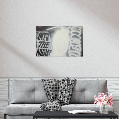 "into the night" horizontal print