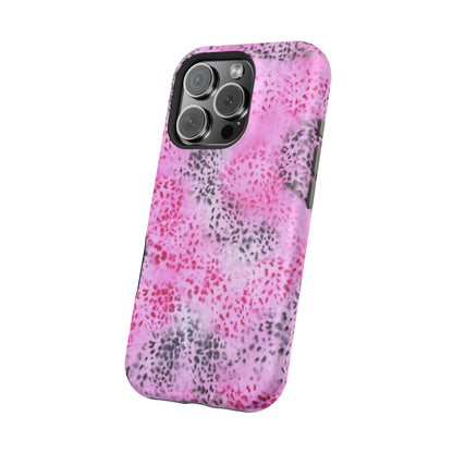MagSafe "pink cheetah" airbrush iPhone case