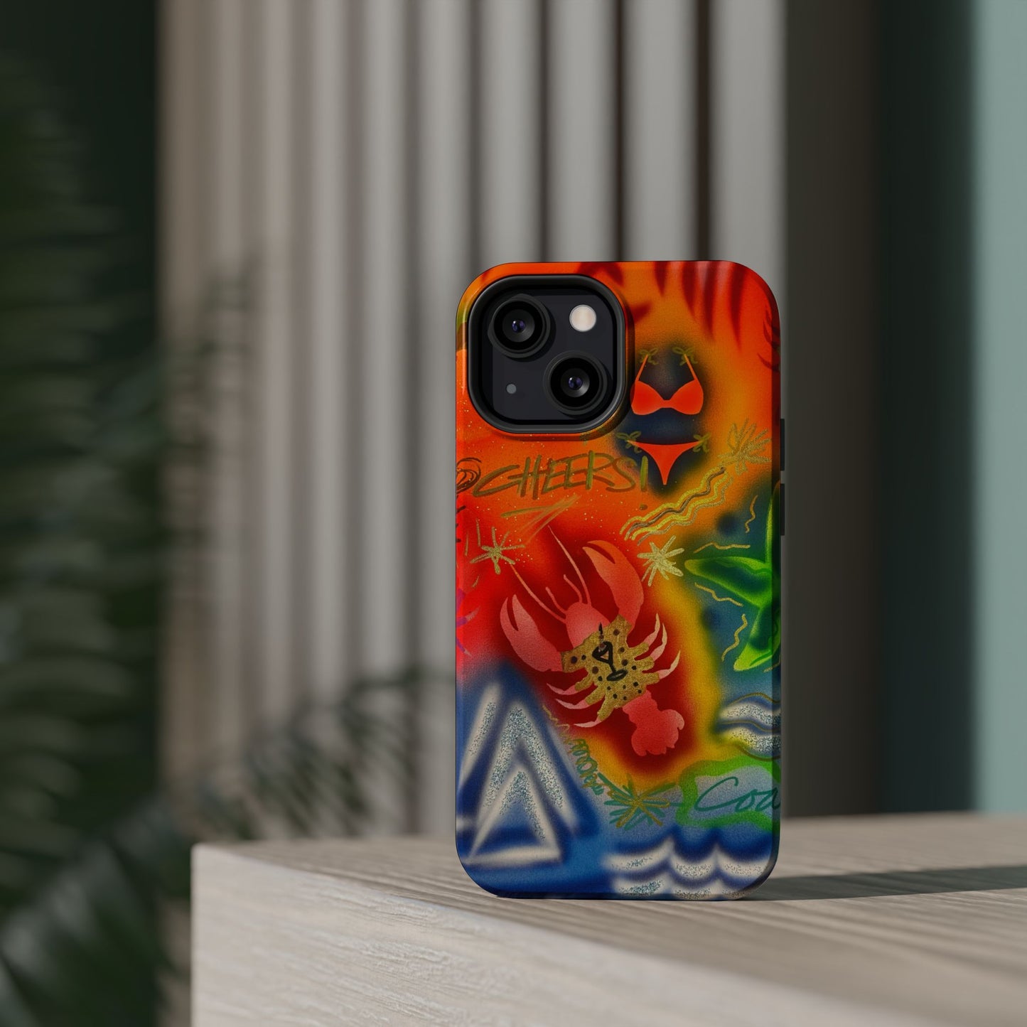 MagSafe "tipsy lobster" airbrush iPhone case