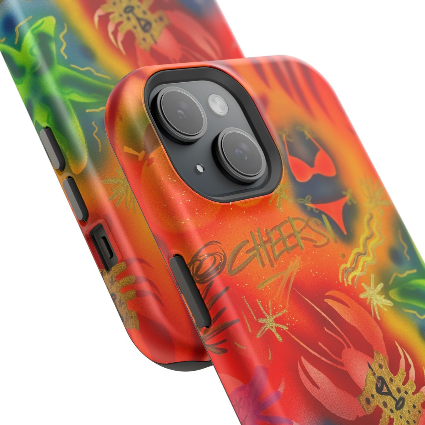 MagSafe "tipsy lobster" airbrush iPhone case
