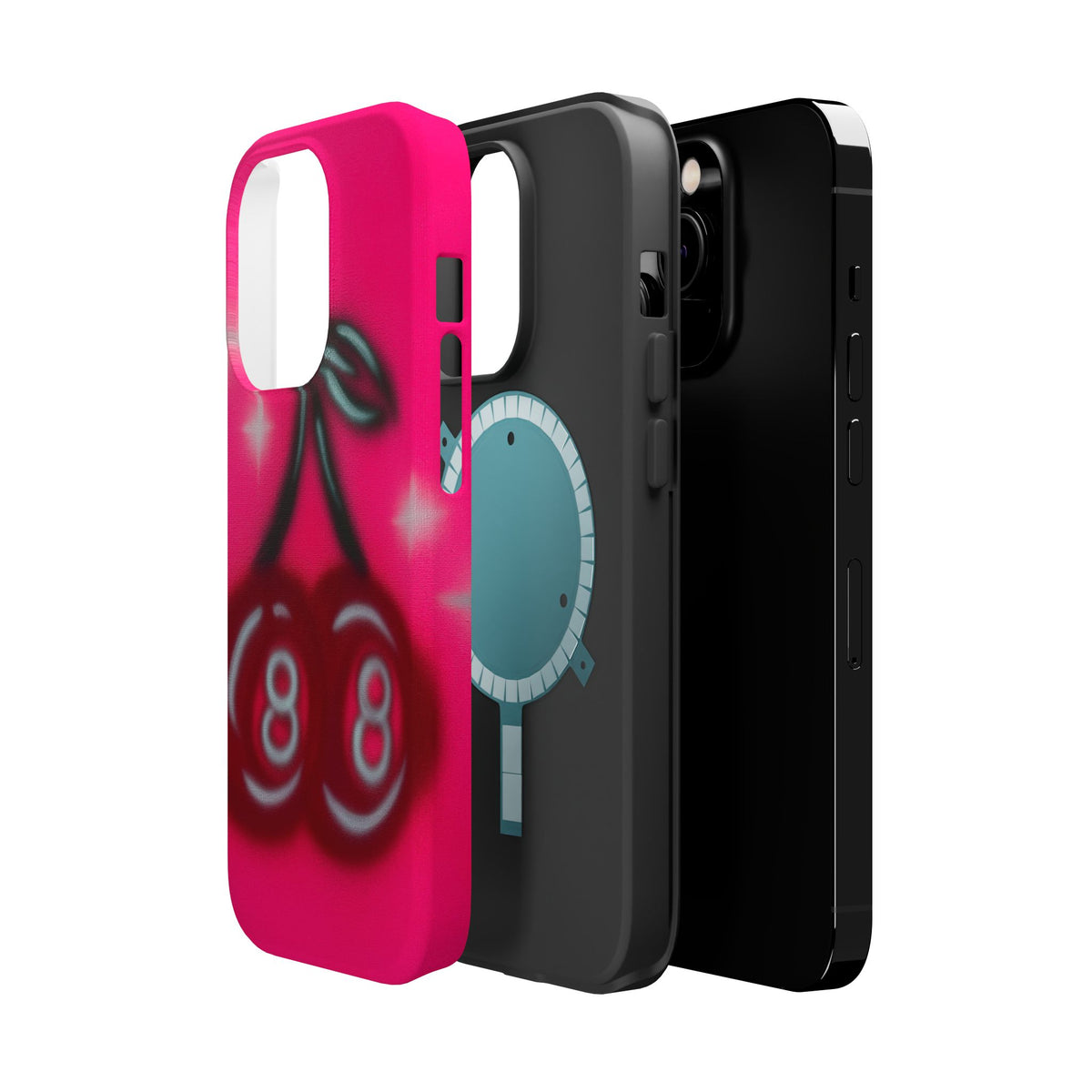 MagSafe "cherry 8ball" airbrush iPhone case