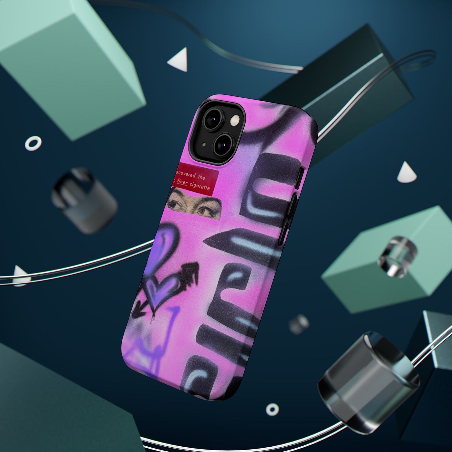MagSafe "purple princess" airbrush iPhone case