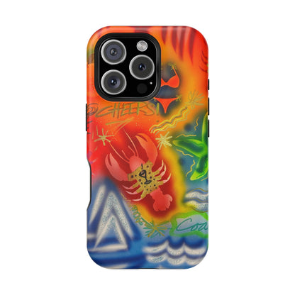 MagSafe "tipsy lobster" airbrush iPhone case