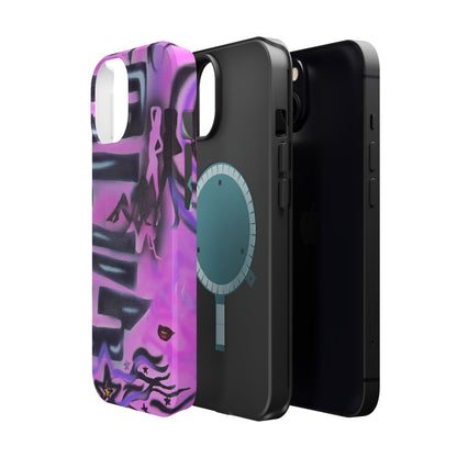 MagSafe "neon nights" airbrush iPhone case