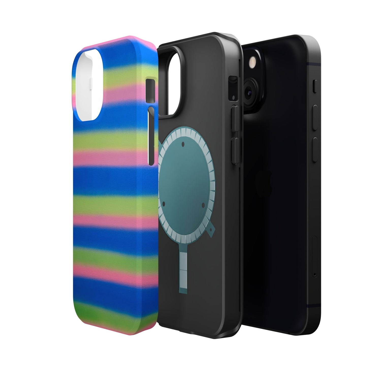 MagSafe "sherbet stripes" airbrush iPhone case