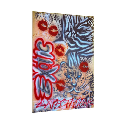 "exotic expectations" airbrush rolled print