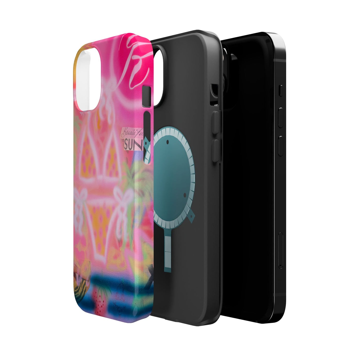MagSafe "santa monica strawberry" airbrush iPhone case