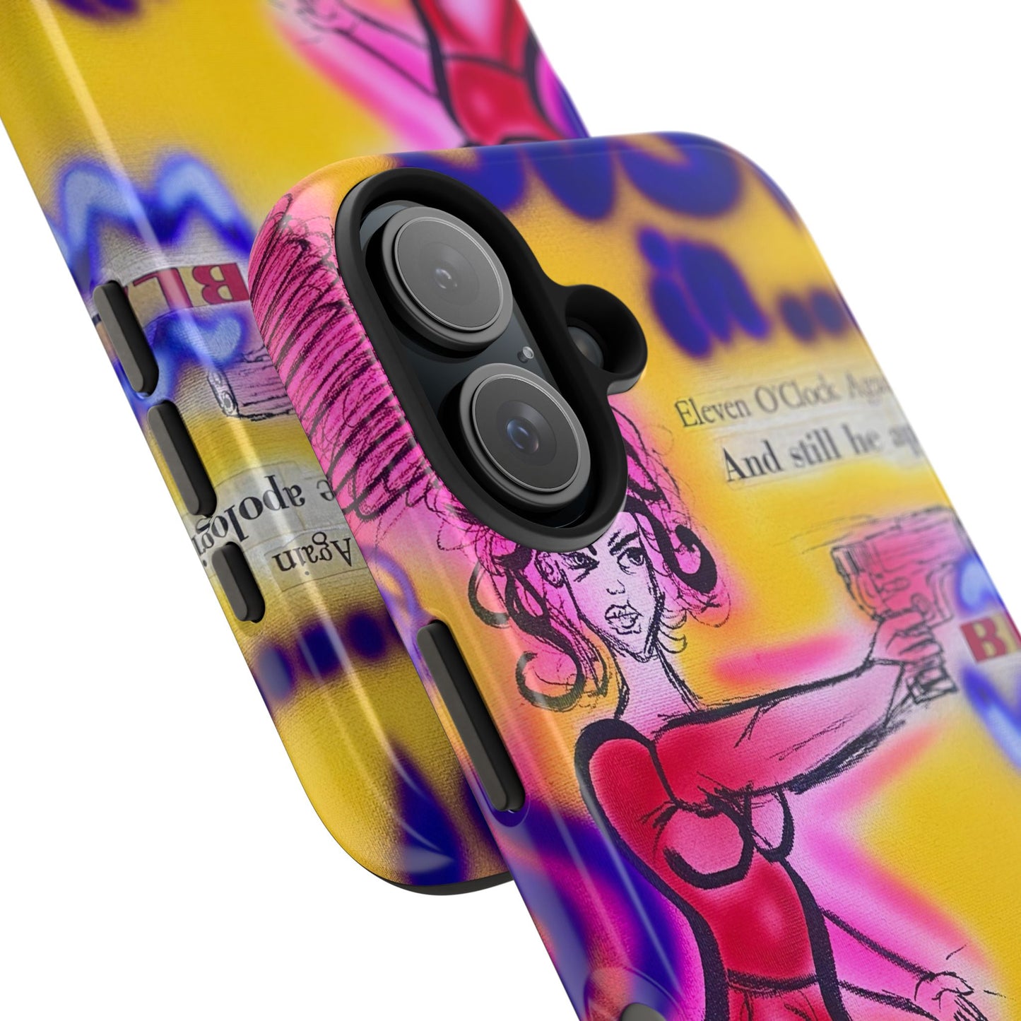 "spiraling thoughts" airbrush iPhone case