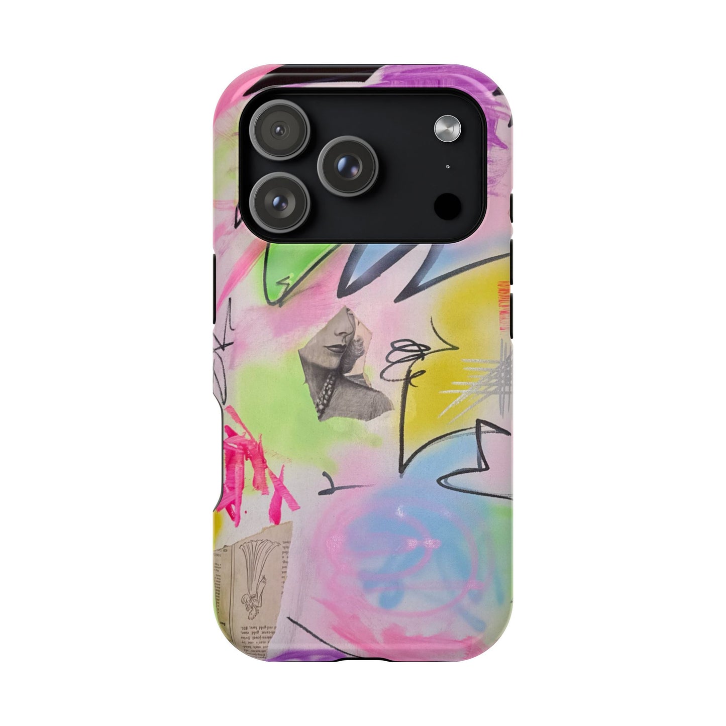 MagSafe "pastel static" airbrush iPhone case