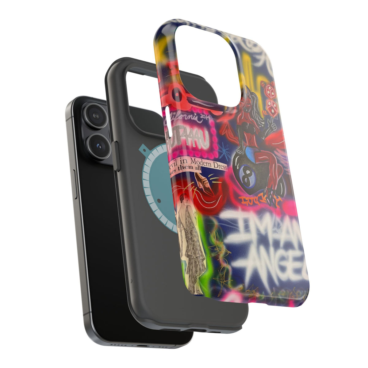 MagSafe "im an angel" airbrush iPhone case