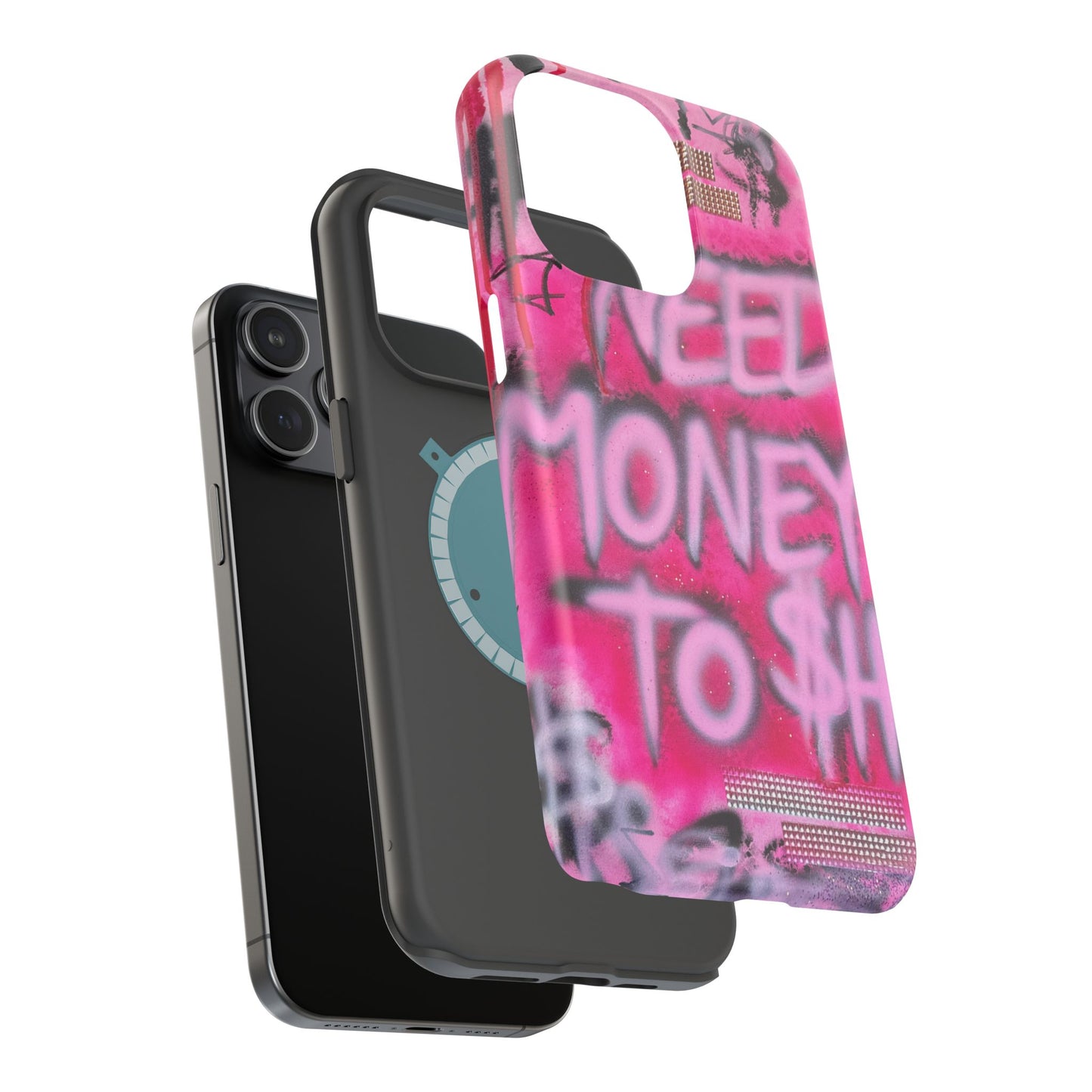MagSafe "need $$ to shop" airbrush iPhone case