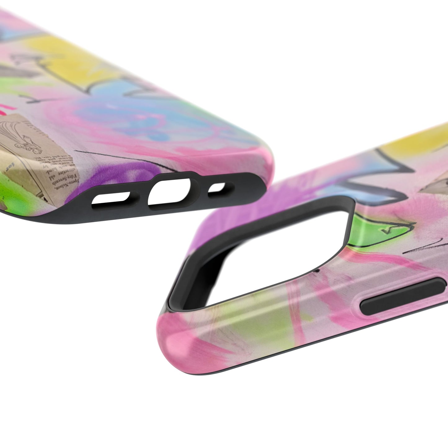 MagSafe "pastel static" airbrush iPhone case