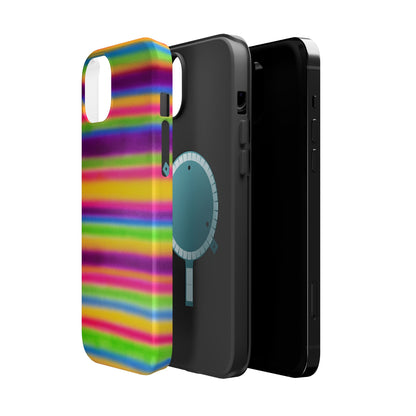 MagSafe "colorful stripes" airbrush iPhone case