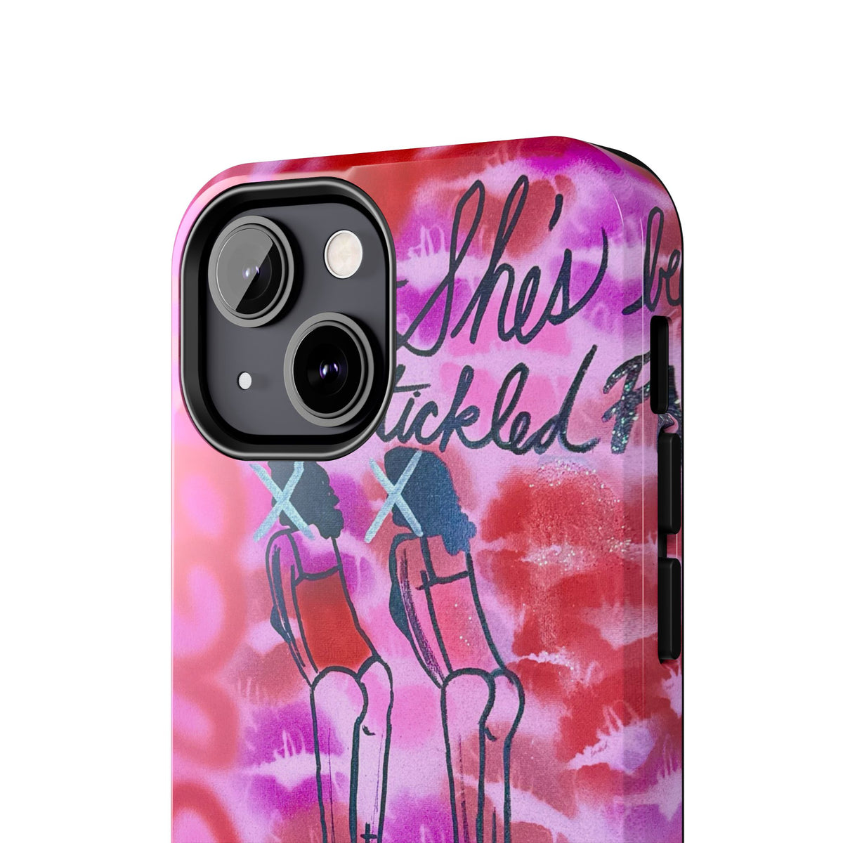"tickled pink" airbrush iPhone case