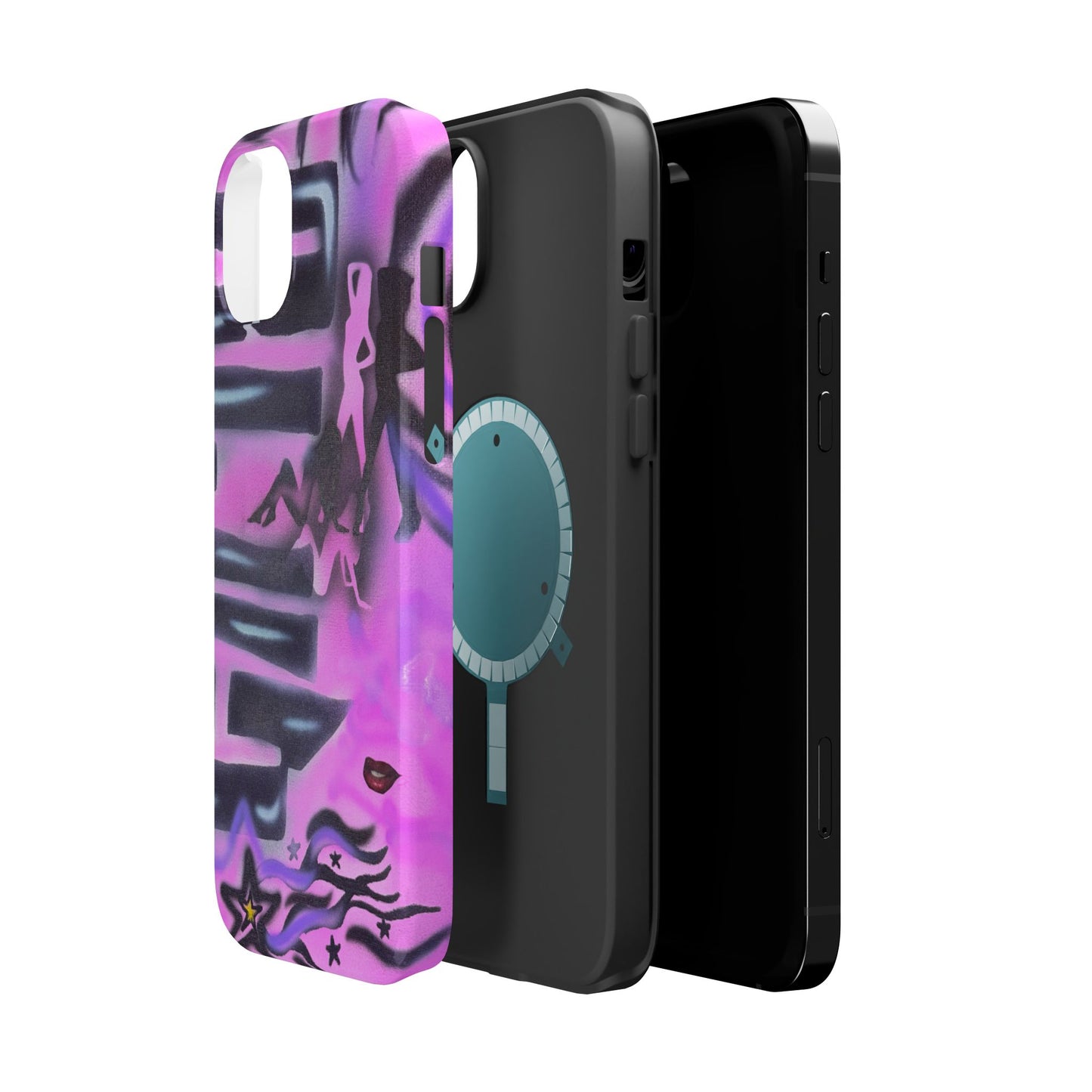 MagSafe "neon nights" airbrush iPhone case