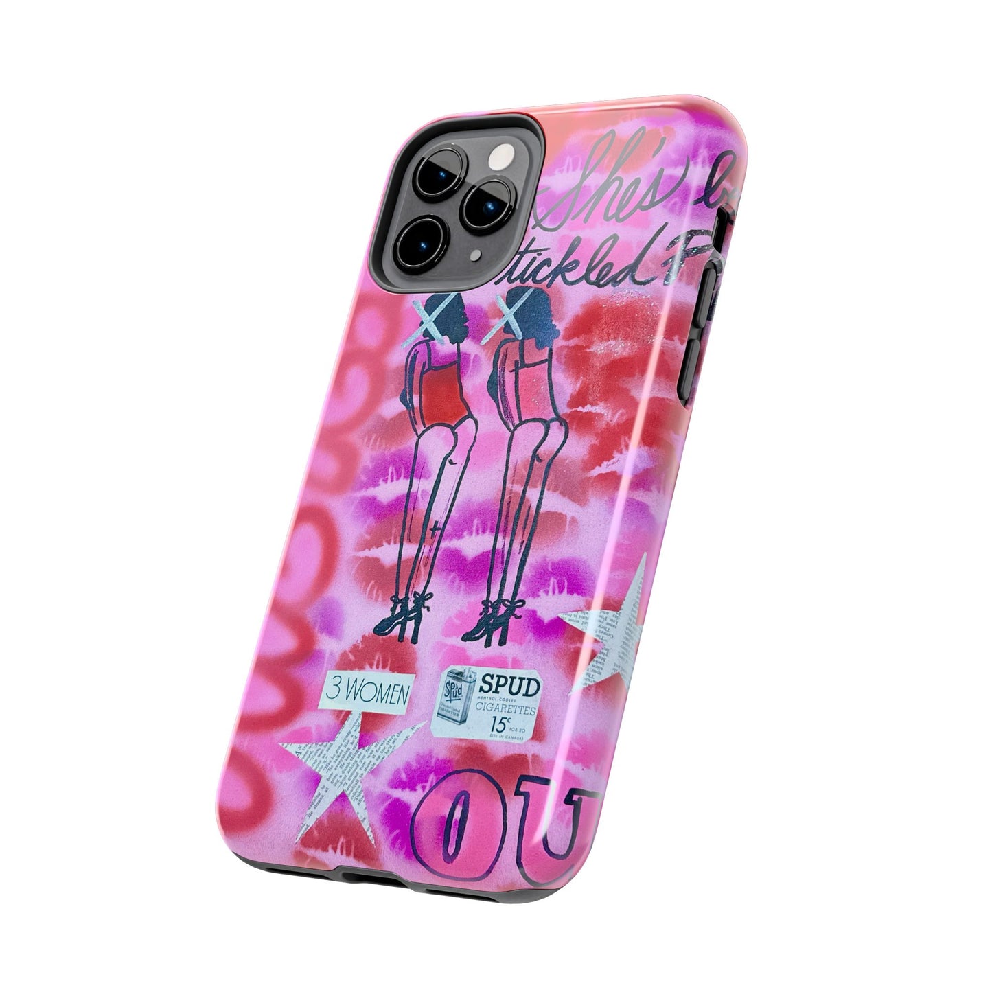 "tickled pink" airbrush iPhone case