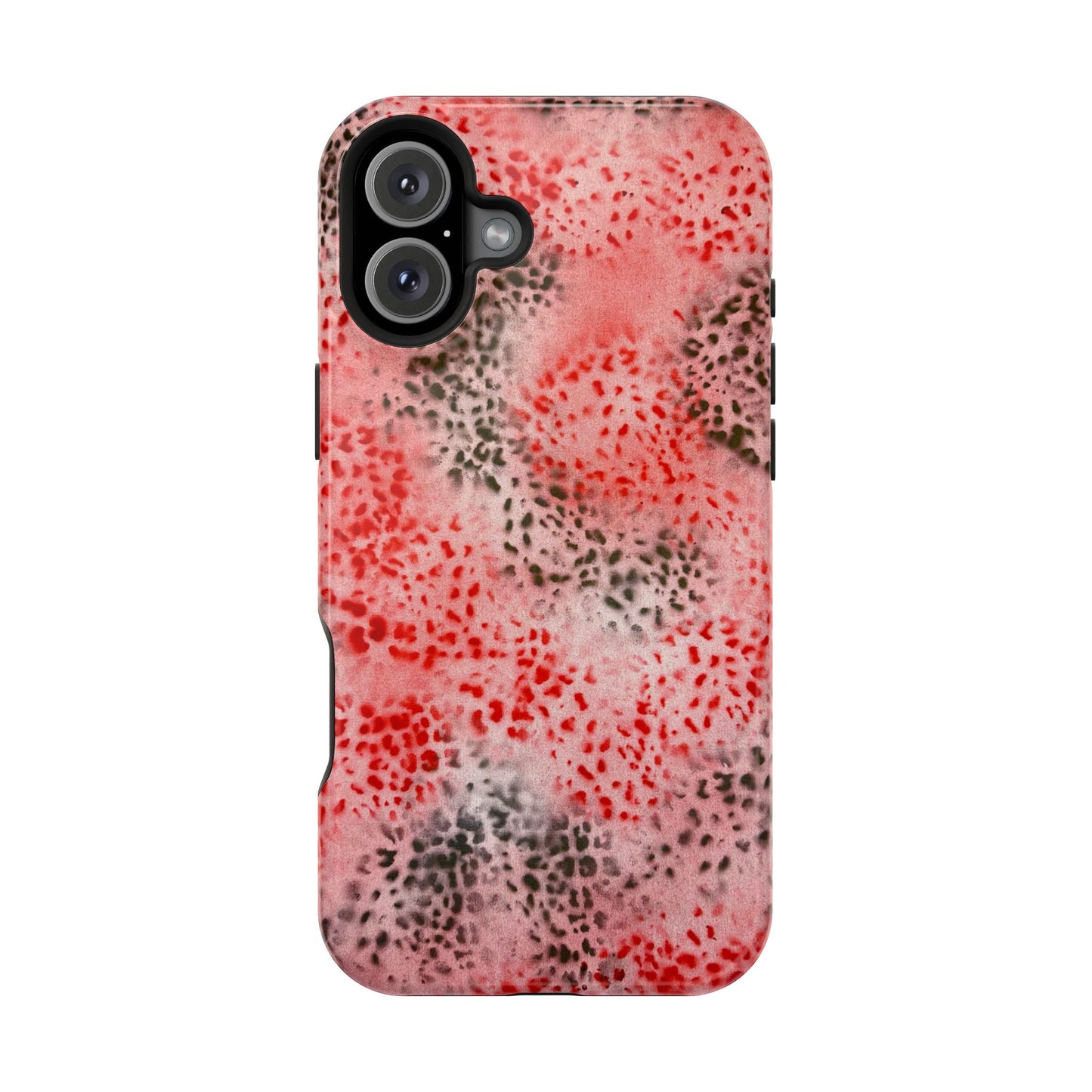 MagSafe "red cheetah" airbrush iPhone case