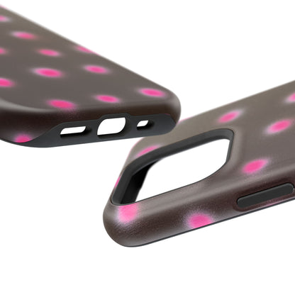 MagSafe "cherry mocha polka dot" airbrush iPhone case