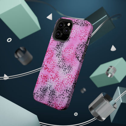 MagSafe "pink cheetah" airbrush iPhone case