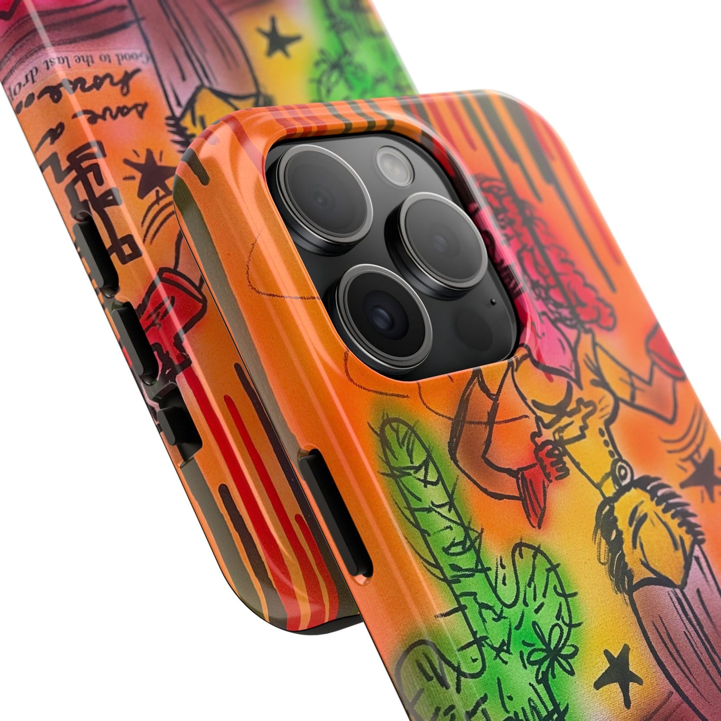 "wild, wild west" airbrush iPhone case