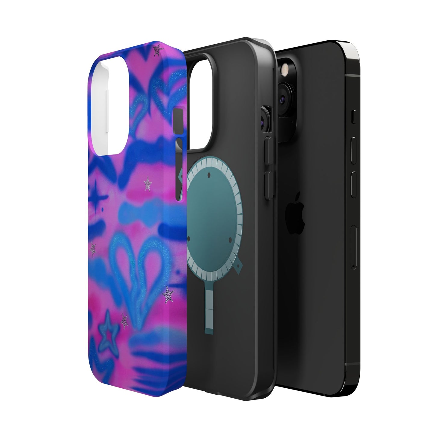 MagSafe "blue camo" airbrush iPhone case