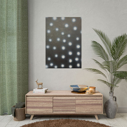 "coconut noir polka dots" airbrush rolled print