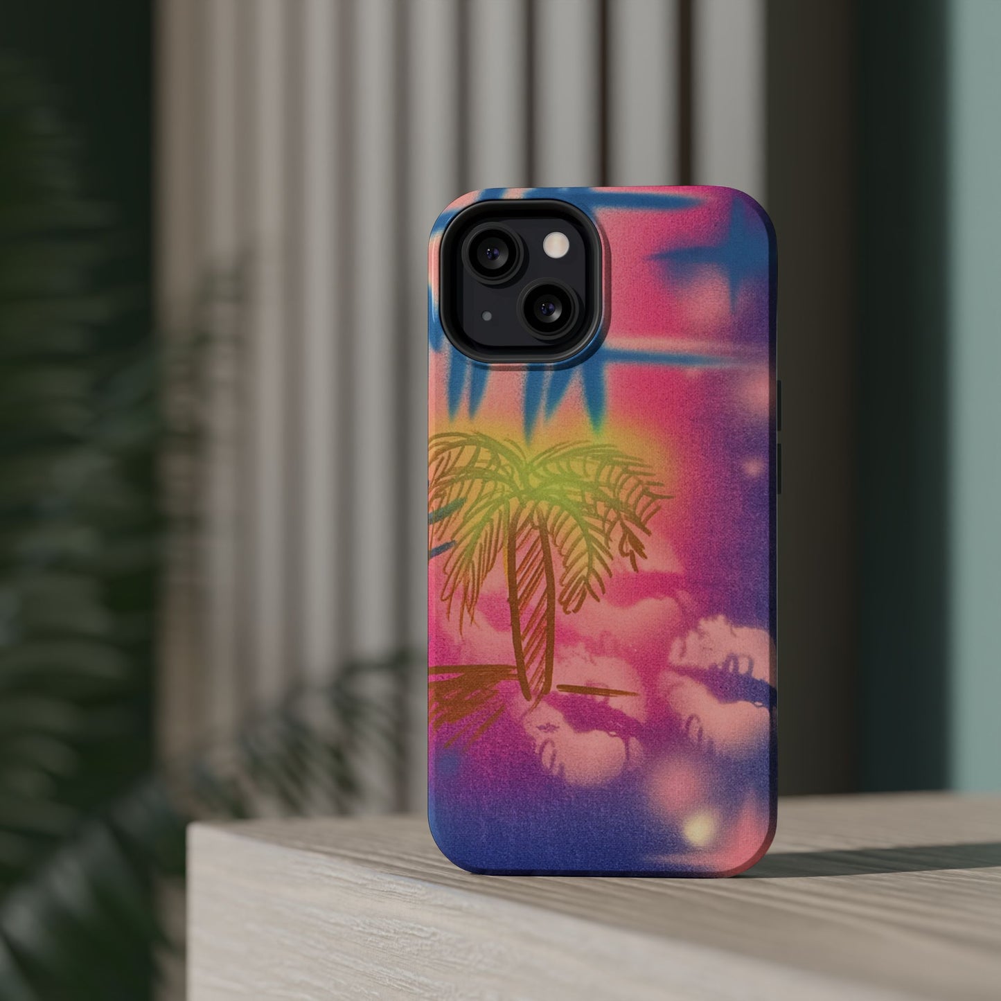 MagSafe "glowy night" airbrush iPhone case