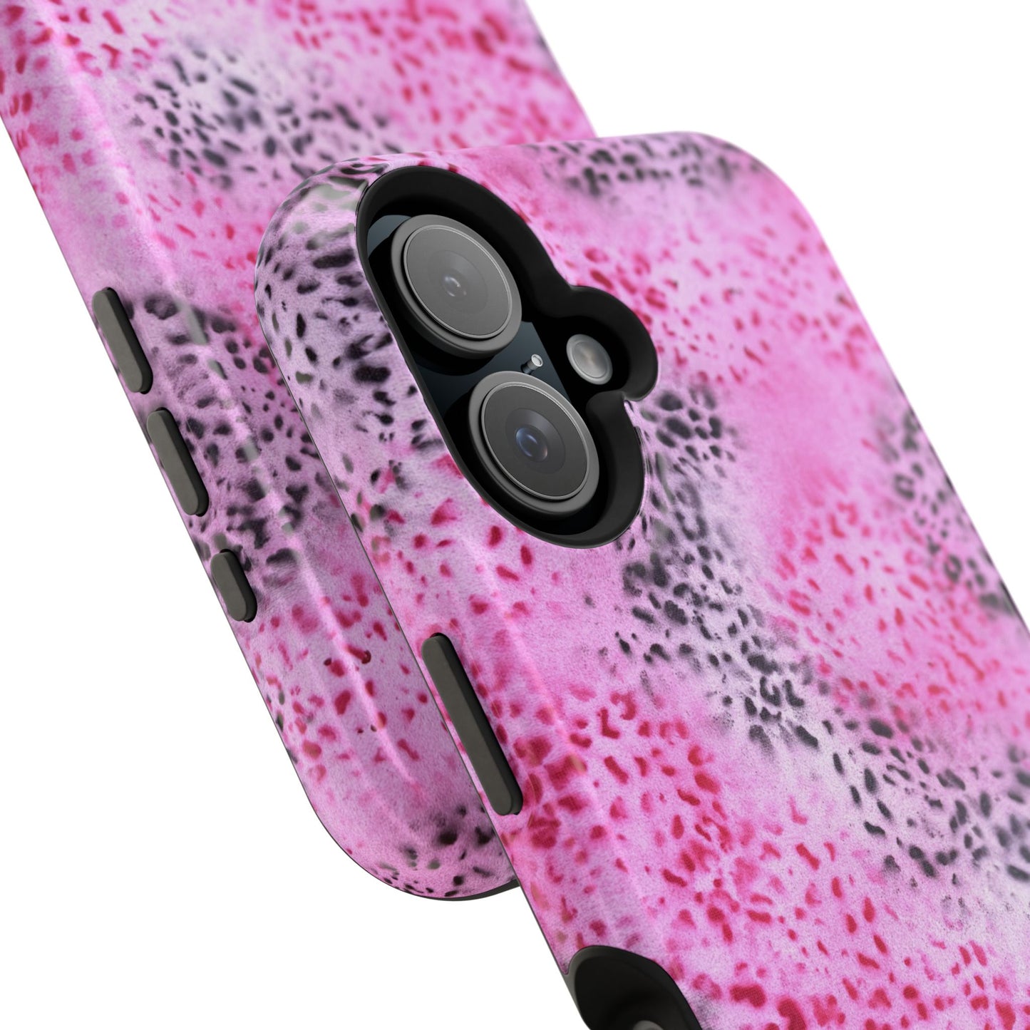 MagSafe "pink cheetah" airbrush iPhone case