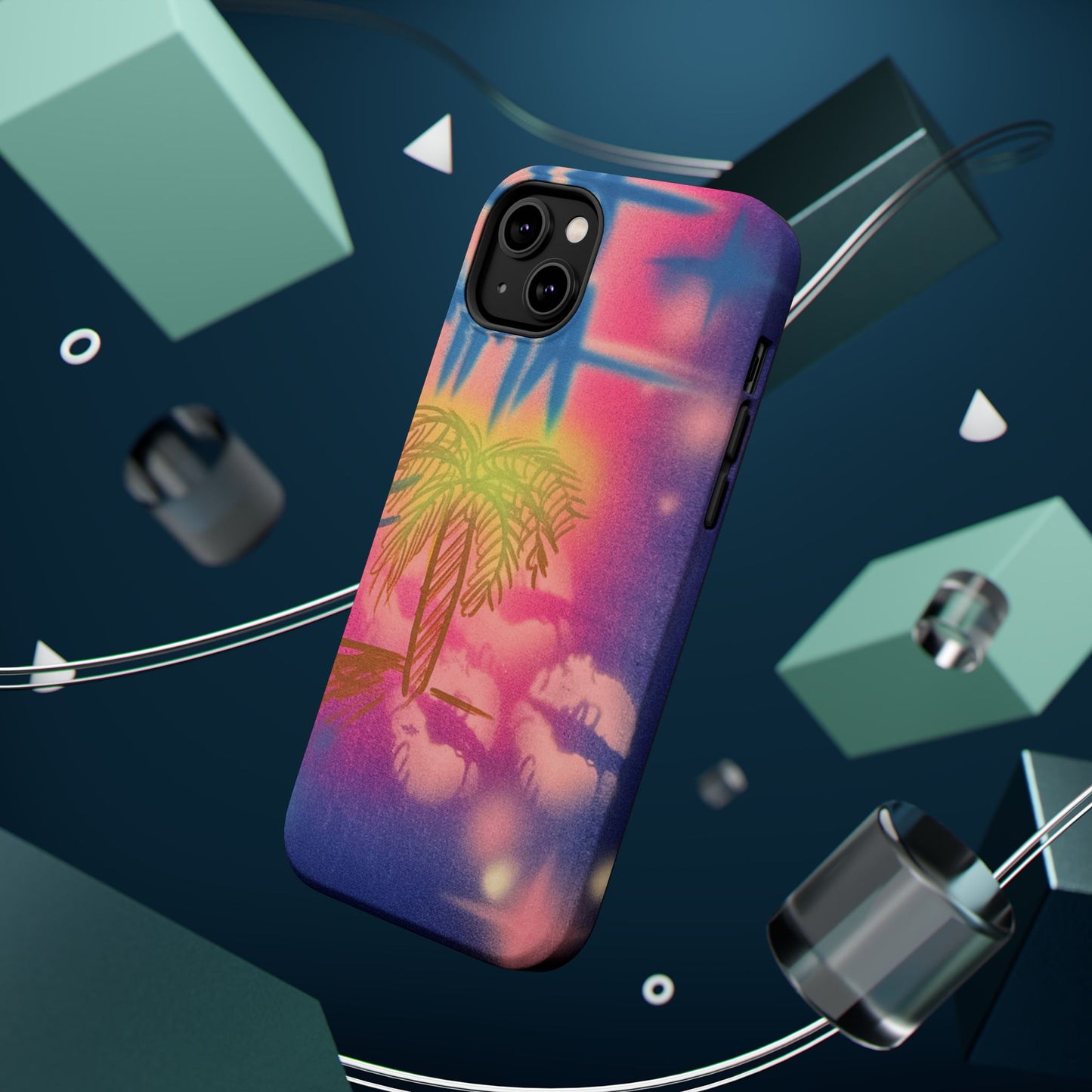 MagSafe "glowy night" airbrush iPhone case