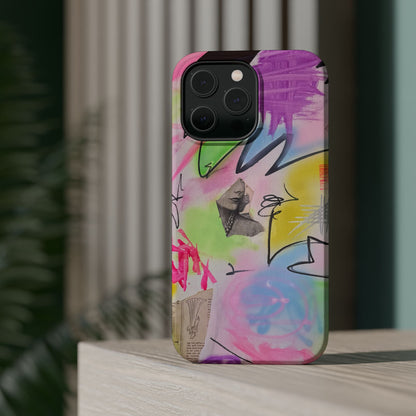 MagSafe "pastel static" airbrush iPhone case