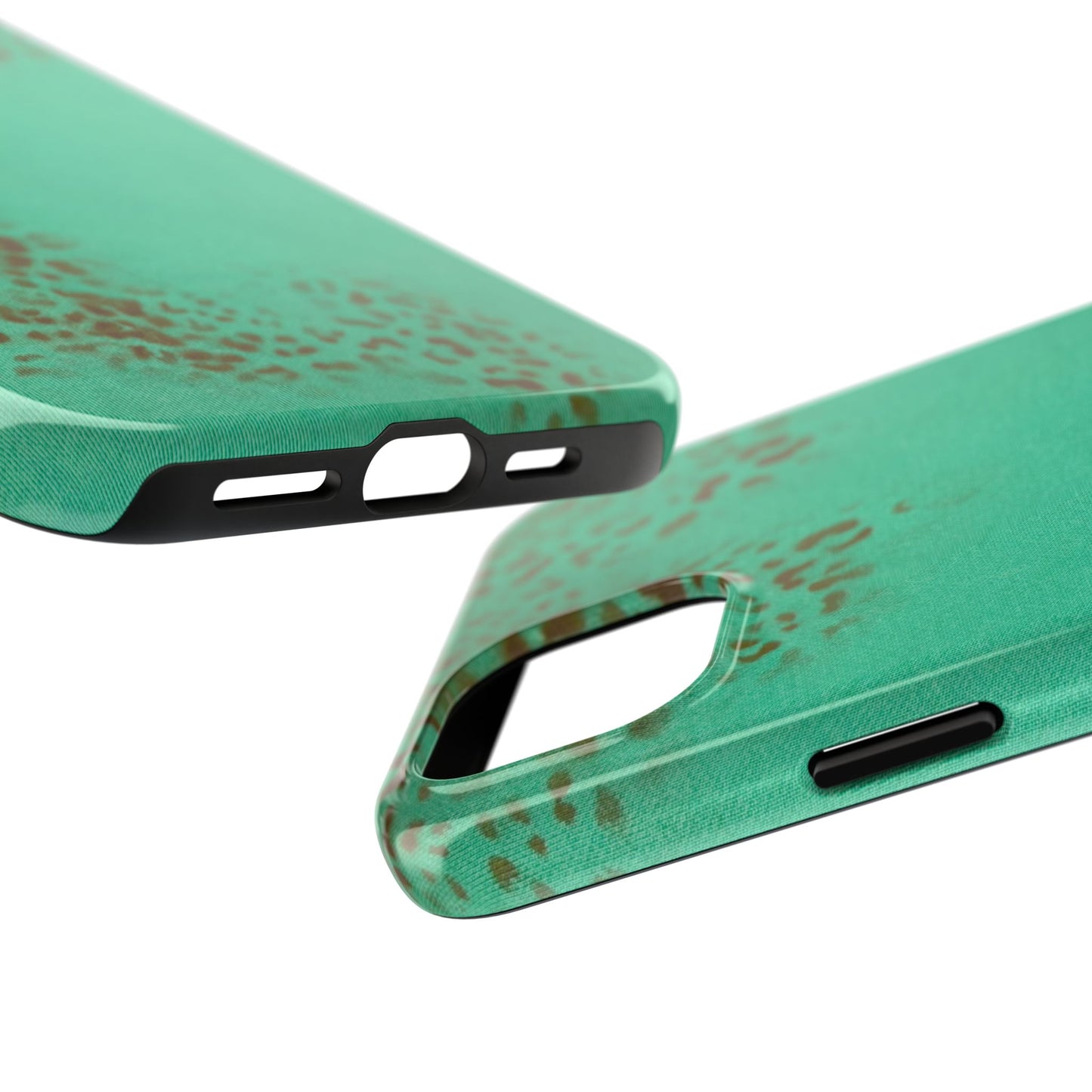 "teal cheetah" airbrush iPhone case
