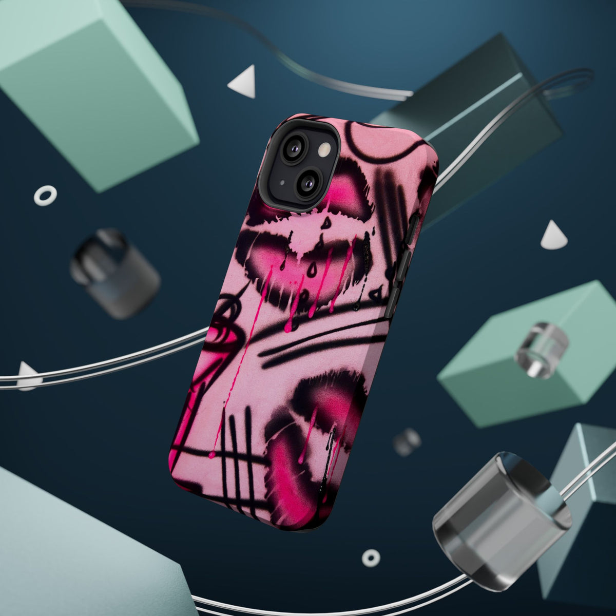 MagSafe "glossy pout" airbrush iPhone case