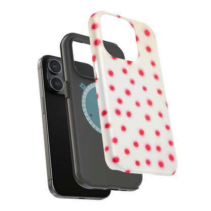 MagSafe "vanilla cherry polka dot" airbrush iPhone case