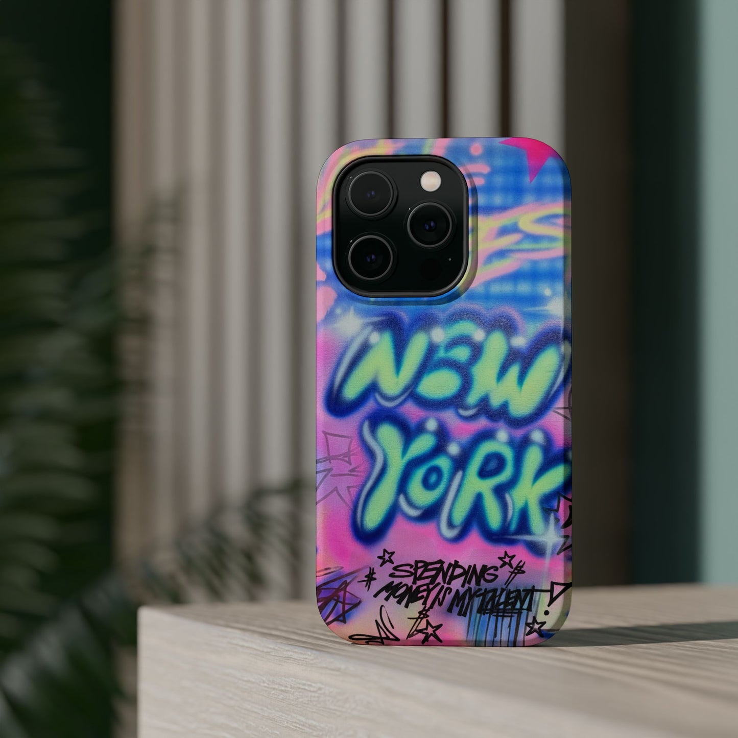 magsafe "spending $$ is my talent" airbrush iPhone case