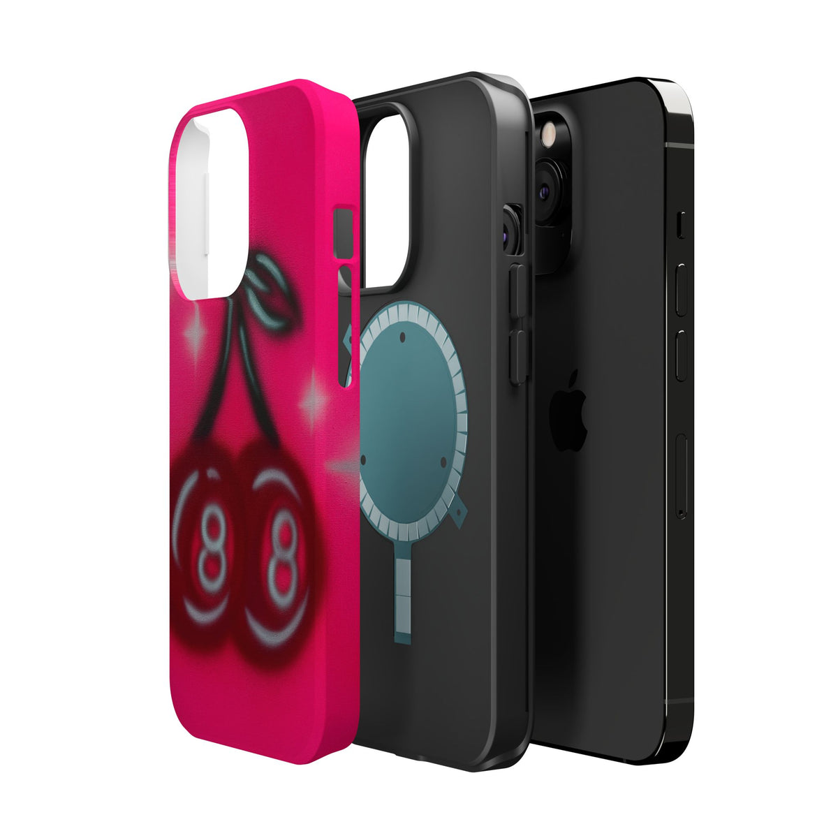 MagSafe "cherry 8ball" airbrush iPhone case