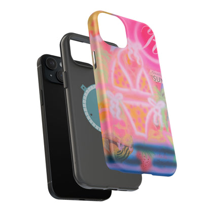 MagSafe "santa monica strawberry" airbrush iPhone case