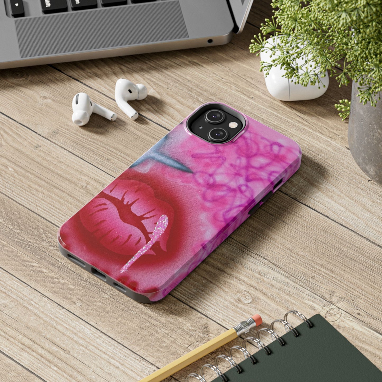 "glitter aura" airbrush iPhone case