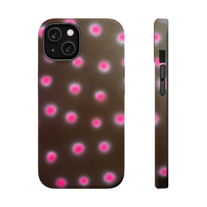 MagSafe "cherry mocha polka dot" airbrush iPhone case
