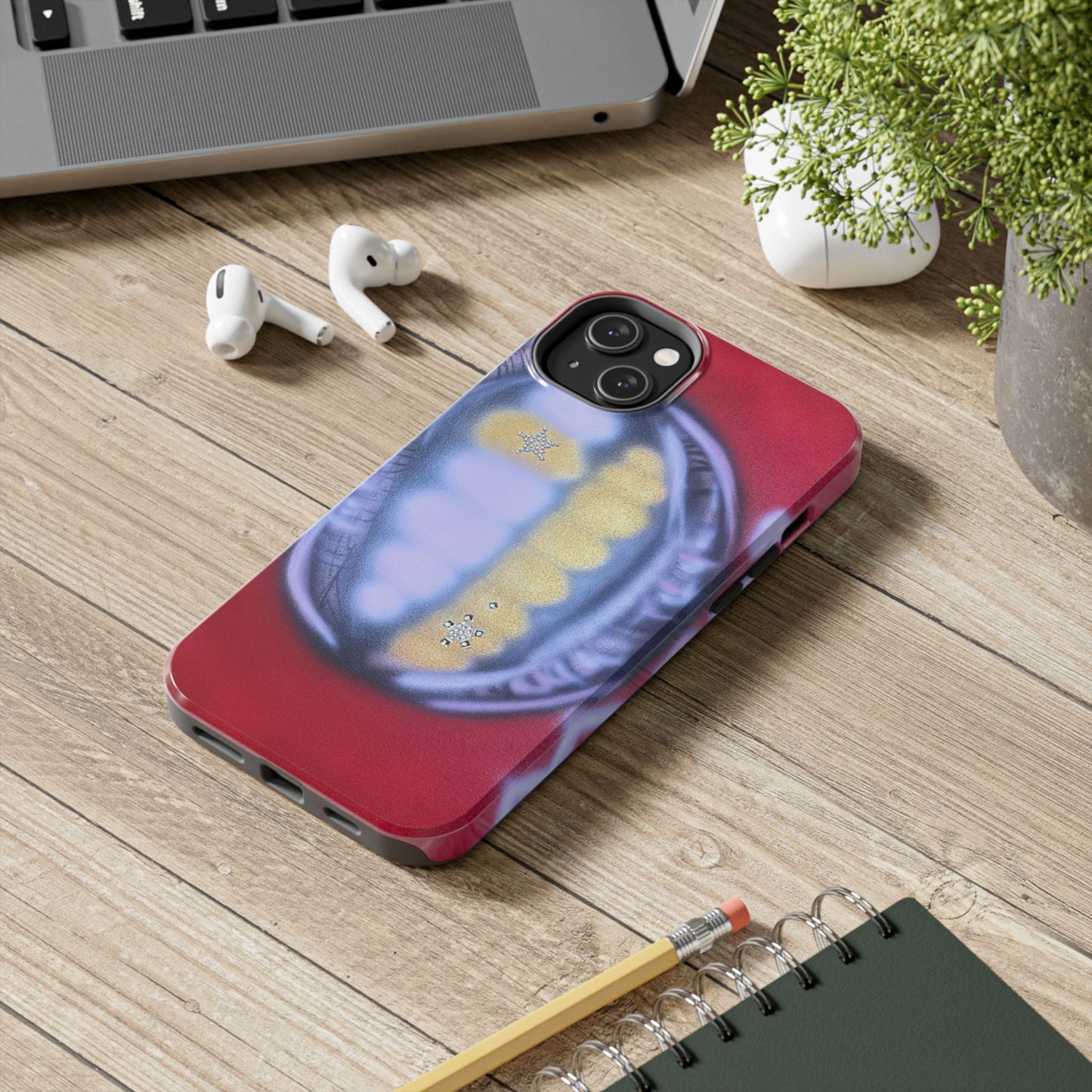"bite me bling" airbrush iPhone case