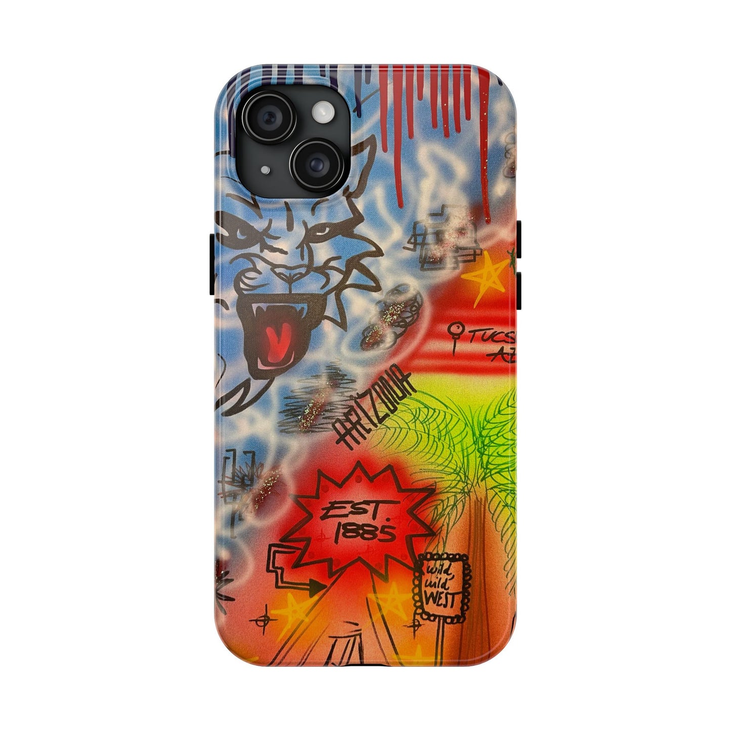 "tucson, arizona pt. 2" airbrush iPhone case
