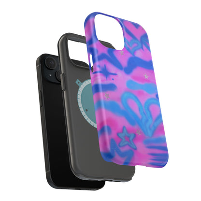 MagSafe "blue camo" airbrush iPhone case