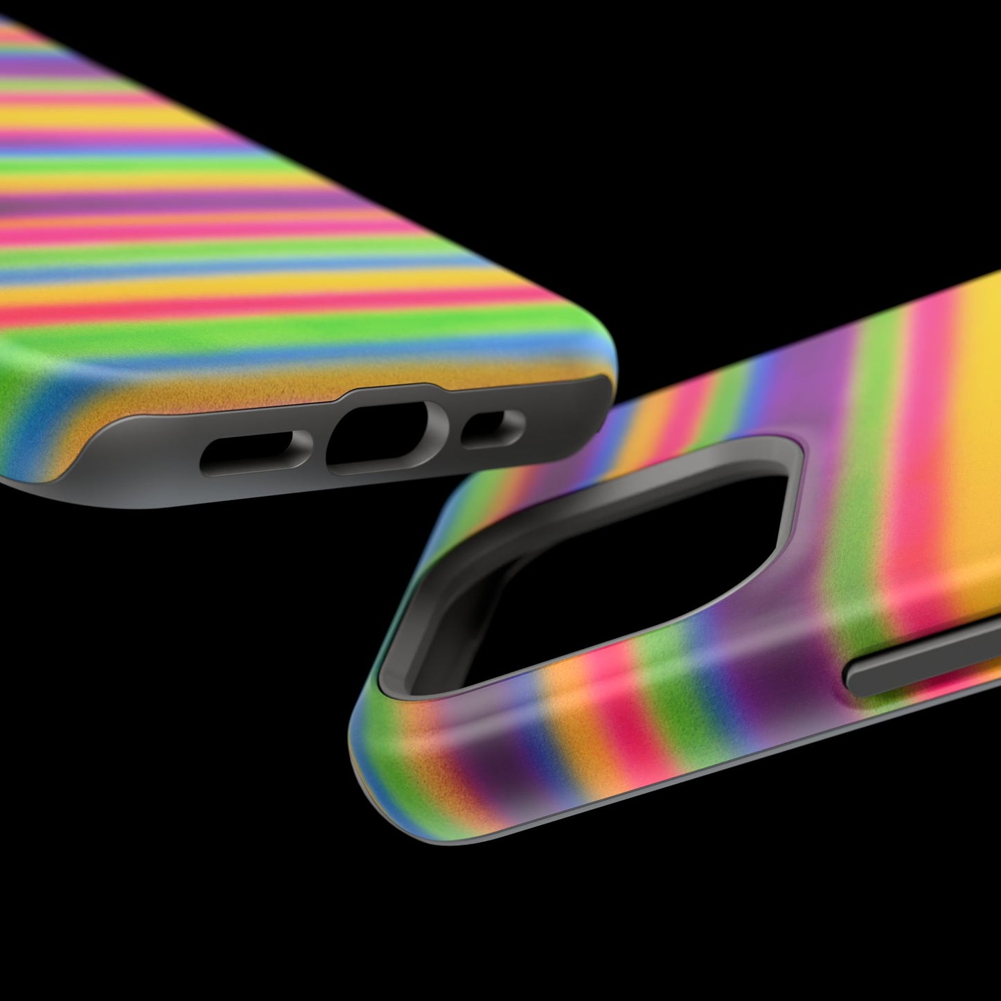 MagSafe "colorful stripes" airbrush iPhone case