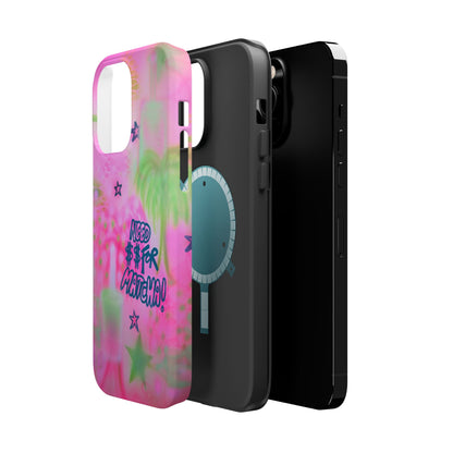 MagSafe "need $$ for matcha" airbrush iPhone case