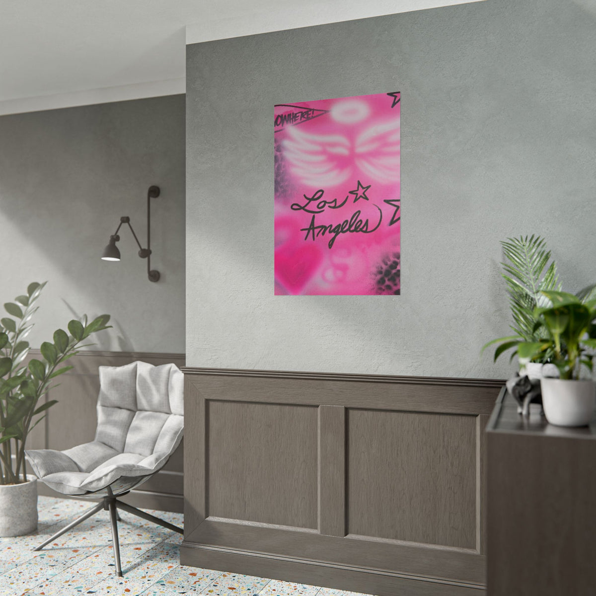 "pink angel wings" airbrush rolled print