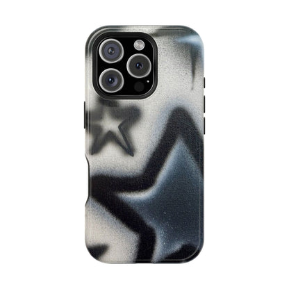MagSafe "black & white stars" airbrush iPhone case